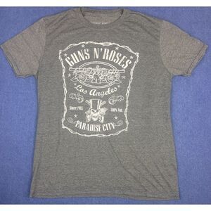Guns N Roses Paradise City Graphic T Shirt Mens M Gray Band Rock Tee